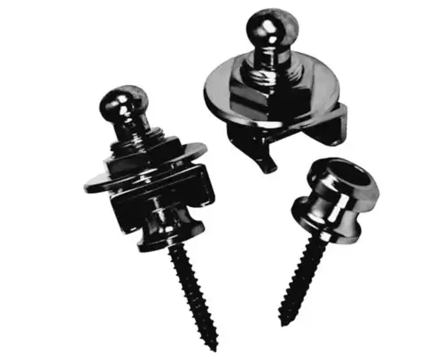 Allparts Schaller Style Guitar Security Strap Locks In Black (Old Style)