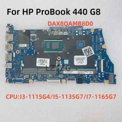 DAX8QAMB8D0 For HP ProBook 440 G8 Motherboard CPU I5-1135G7 I7