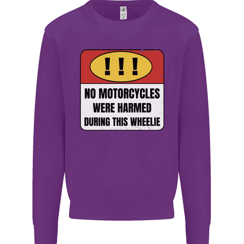 Funny Wheelie Motorbike Motocross MotoX Kids Sweatshirt Jumper - Picture 19 of 90