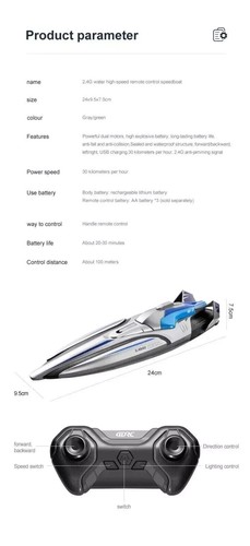 Kids Outdoor Racing Ship Toy Gift RC Boat Remote Control Speed Boat Collection - Picture 229 of 244