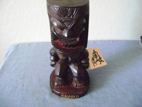 Tiki dell'amore hawaiano in legno intagliato vintage 10 pollici - Foto 9 di 10