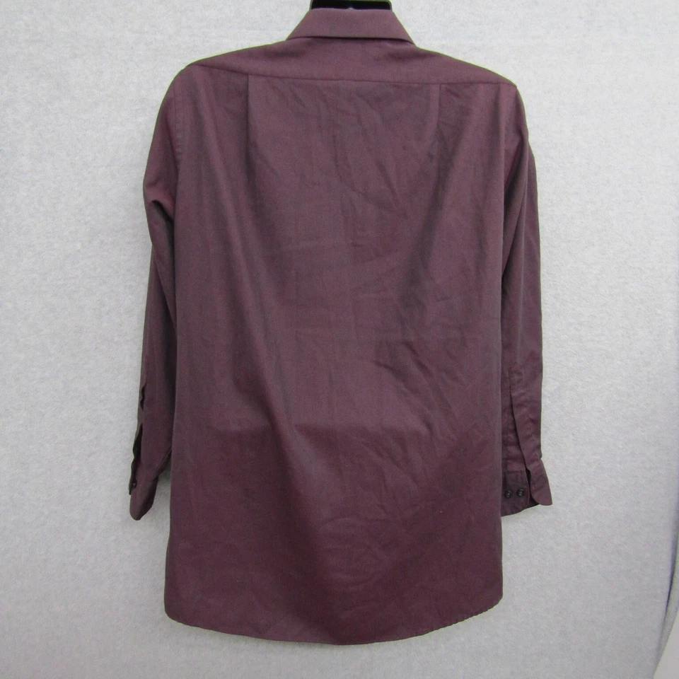 Camisa John Henry Para Hombre 15 32/33 Púrpura Manga Larga Botón Piqué Foto 3 de 4