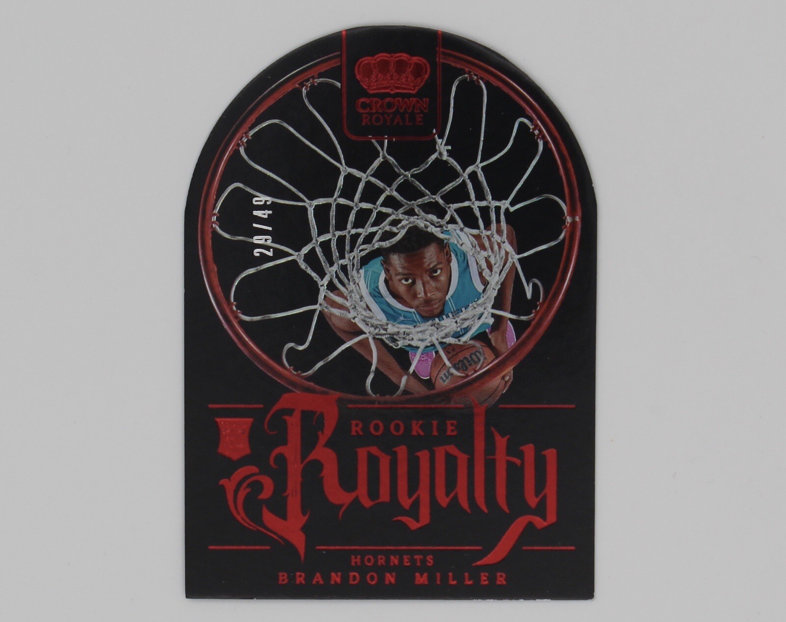 2023-24 Panini Crown Royale Brandon Miller #40 Die Cut Red RC Rookie Royalty /49