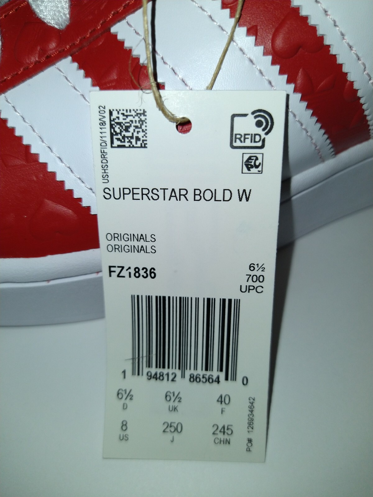 Size 8 - adidas Superstar Bold Heart Embossed - Scarlet 2021 for sale  online | eBay