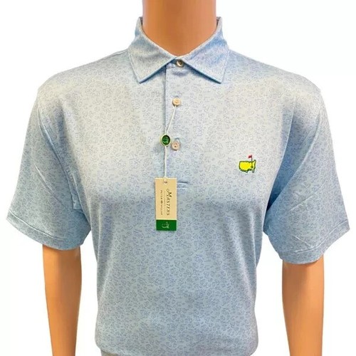 2023 Masters Peter Millar Light Blue Concessions Print Performance Tech Polo L - Picture 3 of 3