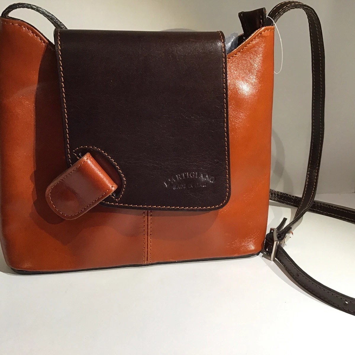 Sac En Cuir Vintage L'Artigiano - Style Sac De Médecin Marron - Occasion