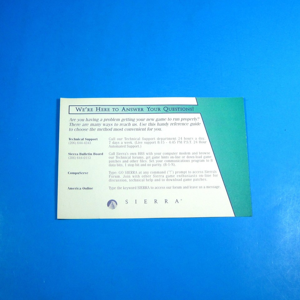 Notice (Sans Jeu) - Outpost (Sierra) - PC Big Box - FR