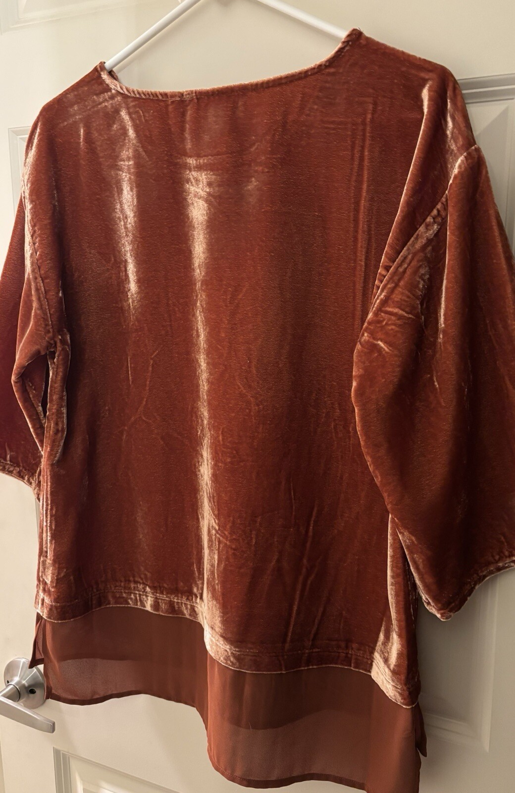 Soft Surroundings Gisella Crushed Velvet Top, Rus… - image 7