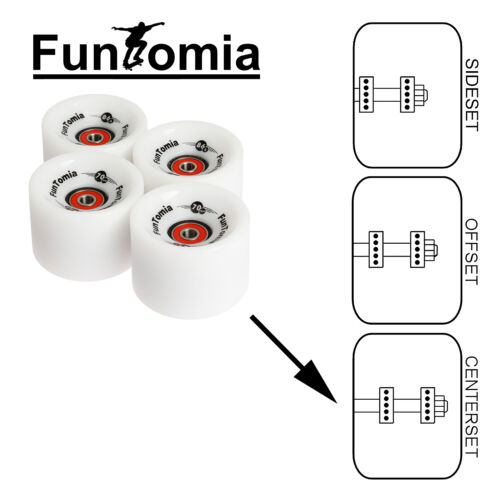 4 Stück FunTomia® Longboard Skateboard Rollen Big Wheels 70x51mm ABEC-9 skaten - Bild 17 von 17