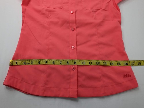 REI CO-OP Shirt Girls 10-12 LS Button-Front Coral Pink Hiking Outdoor *spots* - Picture 8 of 10