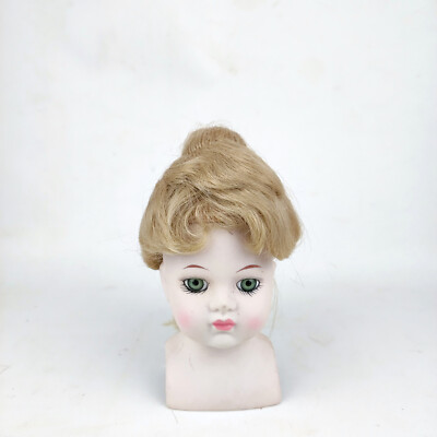 Vintage Puppenperücke, 8'', Kunsthaar, blond, kurze Haare mit Pferdeschwanz, ESPECO
