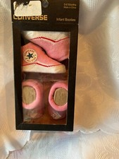 CONVERSE-SIZE 0-6 MONTHS COLOR PINK 2 PAIRS OF SOCKS GIRLS