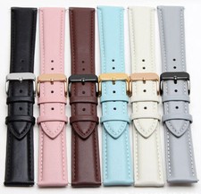 12-22mm Genuine Leather Watch Band Strap Smart Replacement Bracelet Pin Buckle