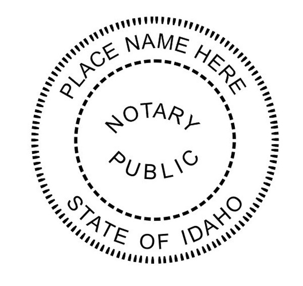 State of Idaho Custom Round SelfInkin Notary Public Stamp Ideal 400R eBay
