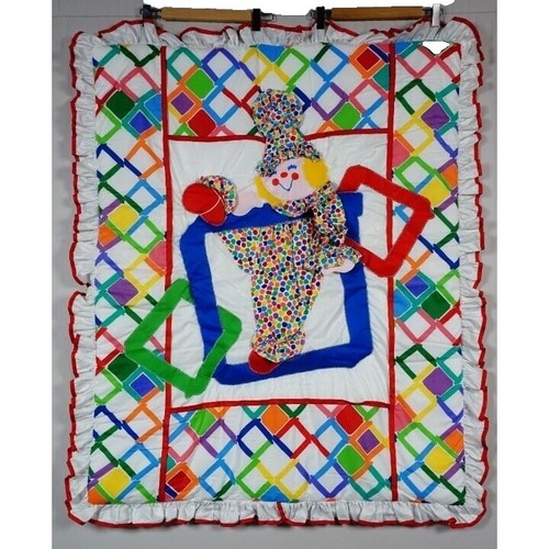 Old Quilt ClownとLIttle Patch ベア2体セット Colorful Vintage