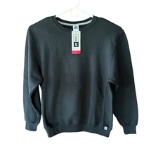 Russell Athletic Mens Large Black Dri-Power Fleece Crew Sweatshirt 698hbm1 New