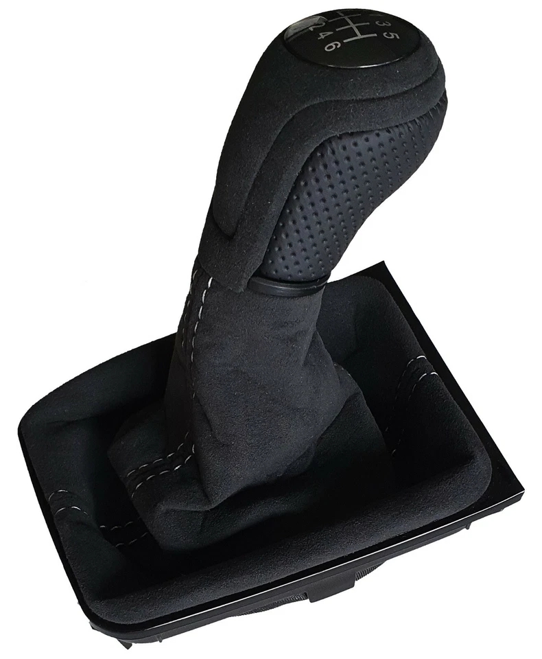 PER VW GOLF 7 6 MARCE ALCANTARA POMELLO CAMBIO PIANOFORTE NERO DSN5 - Immagine 2 di 3