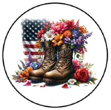 VETERANS BOOTS FLAG PATRIOTIC ENVELOPE SEALS LABELS STICKERS PARTY FAVORS