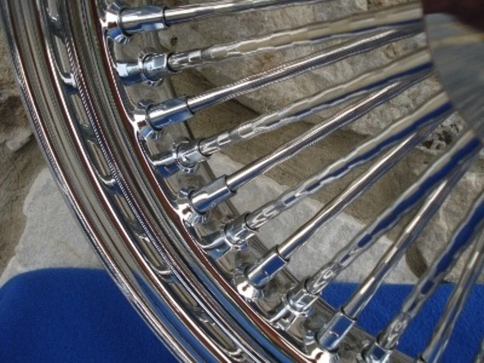 RUEDA TRASERA 18X3.5" ABS ADN MAMMOTH 52 RADIOS DIAMANTE PARA HARLEY SOFTAIL Heritage Foto 2 de 2