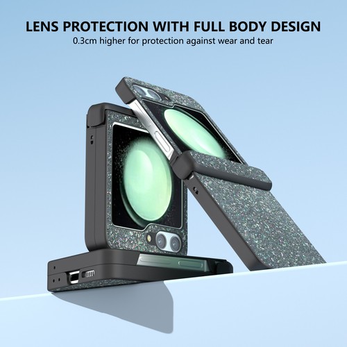 Bling Slim Hinge Protection Shockproof Rugged Case for Samsung Galaxy Z Flip 6/5 - Picture 31 of 51