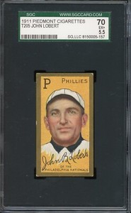 1911 T205 Gold Border Tobacco John Lobert SGC 5.5