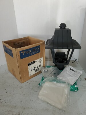 Progress Lighting Outdoor Wall Sconce Black P5814-31 New /w Box Paperwork 