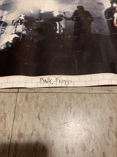 Vintage 1980 Pink Floyd Band Poster 21x31 Bi Rite Enterprises The Wall - Picture 2 of 12