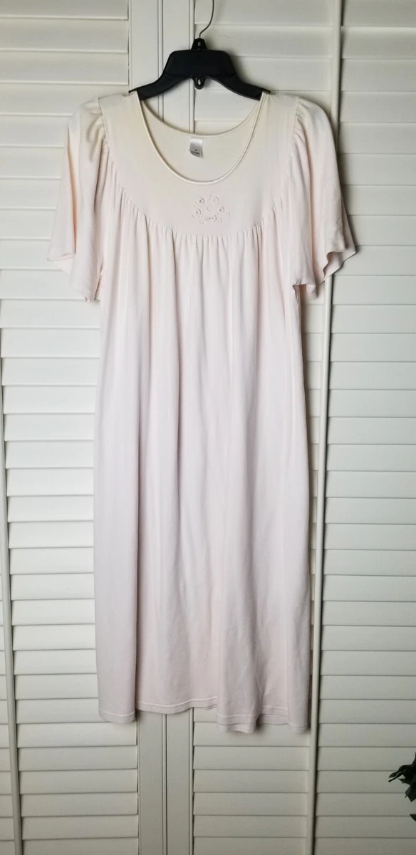 CALIDA OF SWITZERLAND Nightgown M Short Sleeve Pink Cotton