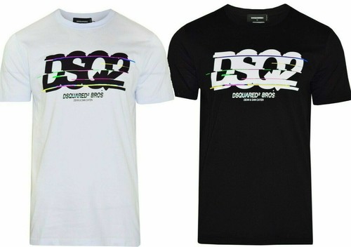 DSQUARED 2 DSQ2 T-Shirt Maniche Corte Slim Fit Big Logo Inclinato DSQ2  Misura S - 2XL | eBay