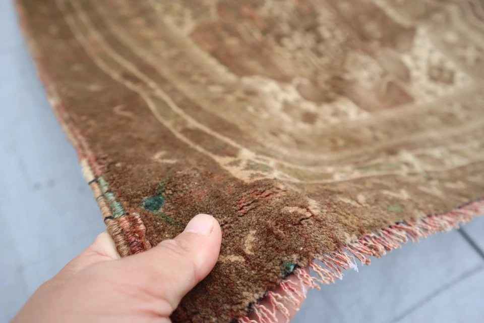 Alfombra de terracota 2'9" x 4'5" alfombra de lana afgana hecha a mano - alfombra tribal caucásica antigua Foto 2 de 4