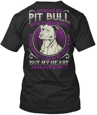 Without My Pit Bull T s Purple Tee T-shirt Made in the USA Size S to 5XL