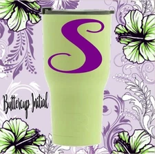 Monogram Decal Vinyl Personalized Initial Sticker for your Tumbler cup phone