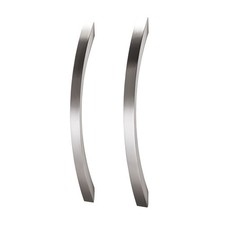 B&Q GoodHome Sabaku Nickel Kitchen cabinets Bow Handle (L)26cm (D)32mm Pack of 2