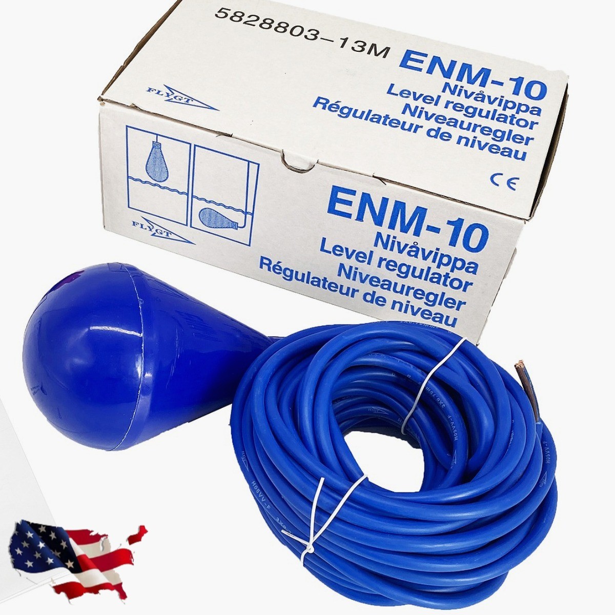 Blue Bulb Type Water Level Controller Float Level Switch For FLYGT ENM-10 13M US