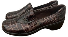 Clarks Bendables Croc Embossed Loafers Shoes 38634 Women's Size 8M Slip On