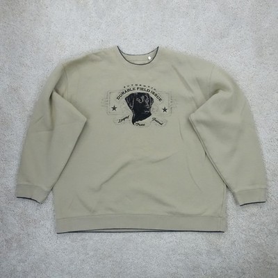 Croft & Barrow Labrador besticktes Sweatshirt Herren Extra Large khaki Dogcore