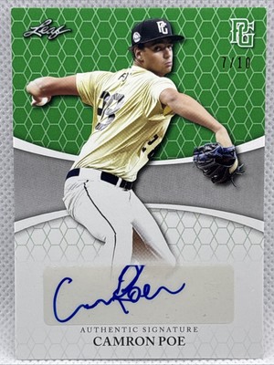 2022 LEAF PERFECT GAME NATIONAL SHOWCASE CAMRON POE 7/10 AUTO