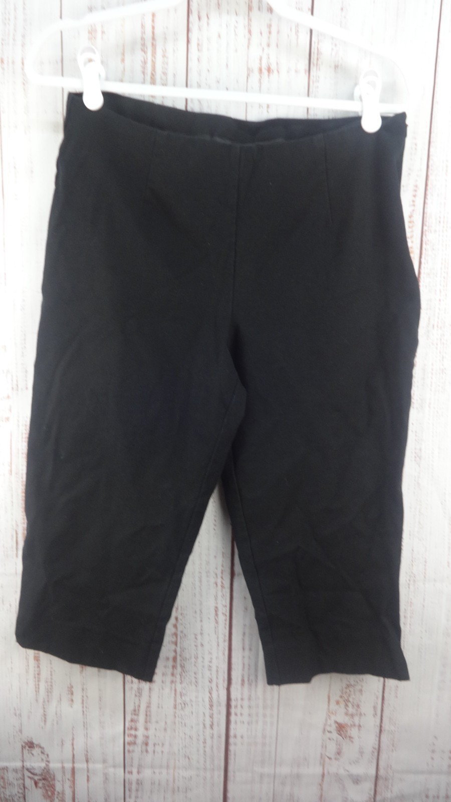Chico’s Capri Pants Womens 1.5 Black Casual Stretch Cropped Capsule Minimalist