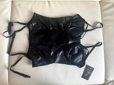 Forplay Laced In Matte Bustier Kunstleder Größe S