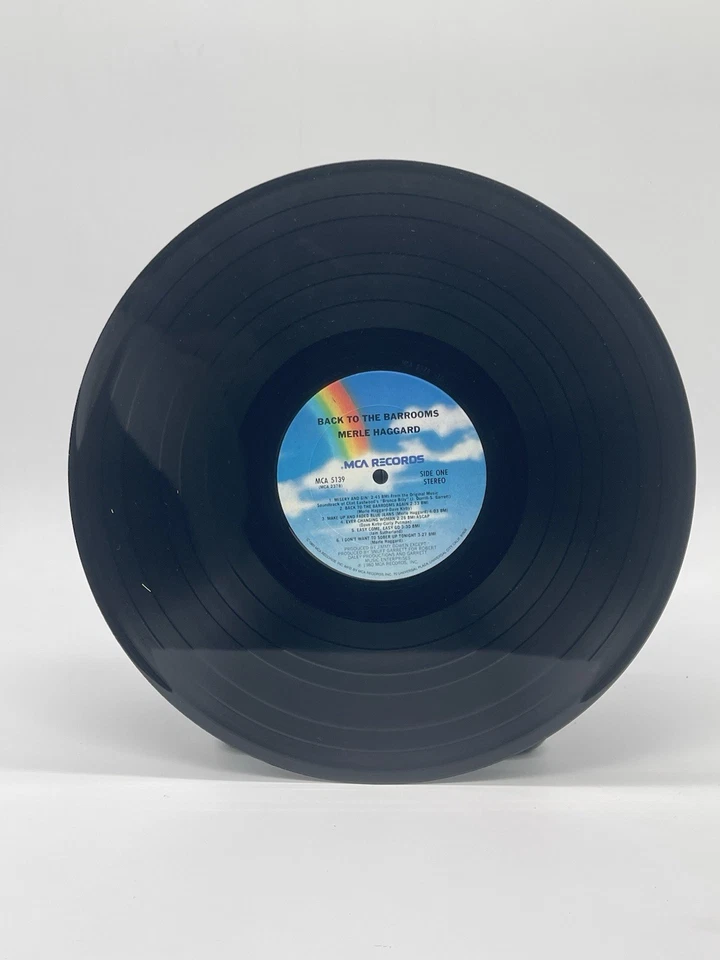 MERLE HAGGARD BACK TO THE BARROOMS 12" LP VG+ VINYL RECORD 1980 MCA SHRINK - Image 4 of 4