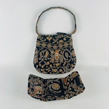 VERA BRADLEY piccola borsa a mano Hannah borsa e portafoglio caffè in pensione latte brn & nero