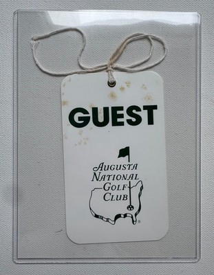 Vintage Masters Augusta National Golf Club Member Guest Pass Ticket Bag Tag