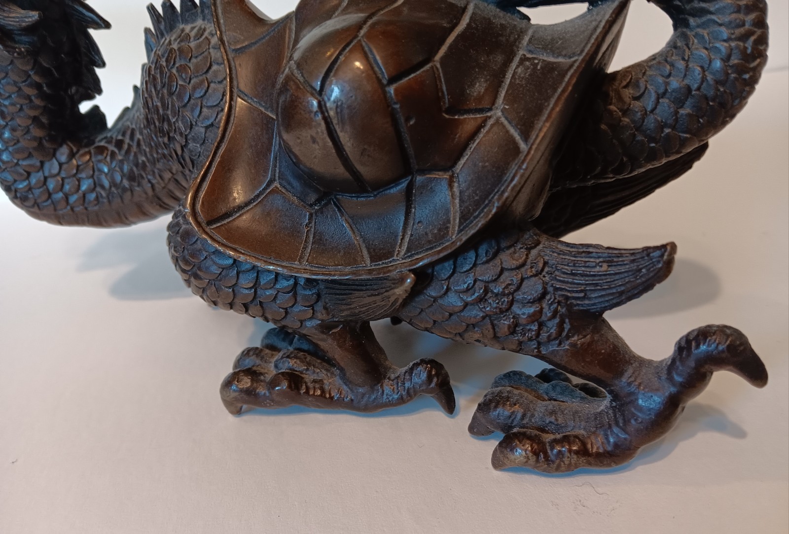8 Old Chinese Dynasty Bronze Fengshui Dragon turtle Tortoise Animal Statue