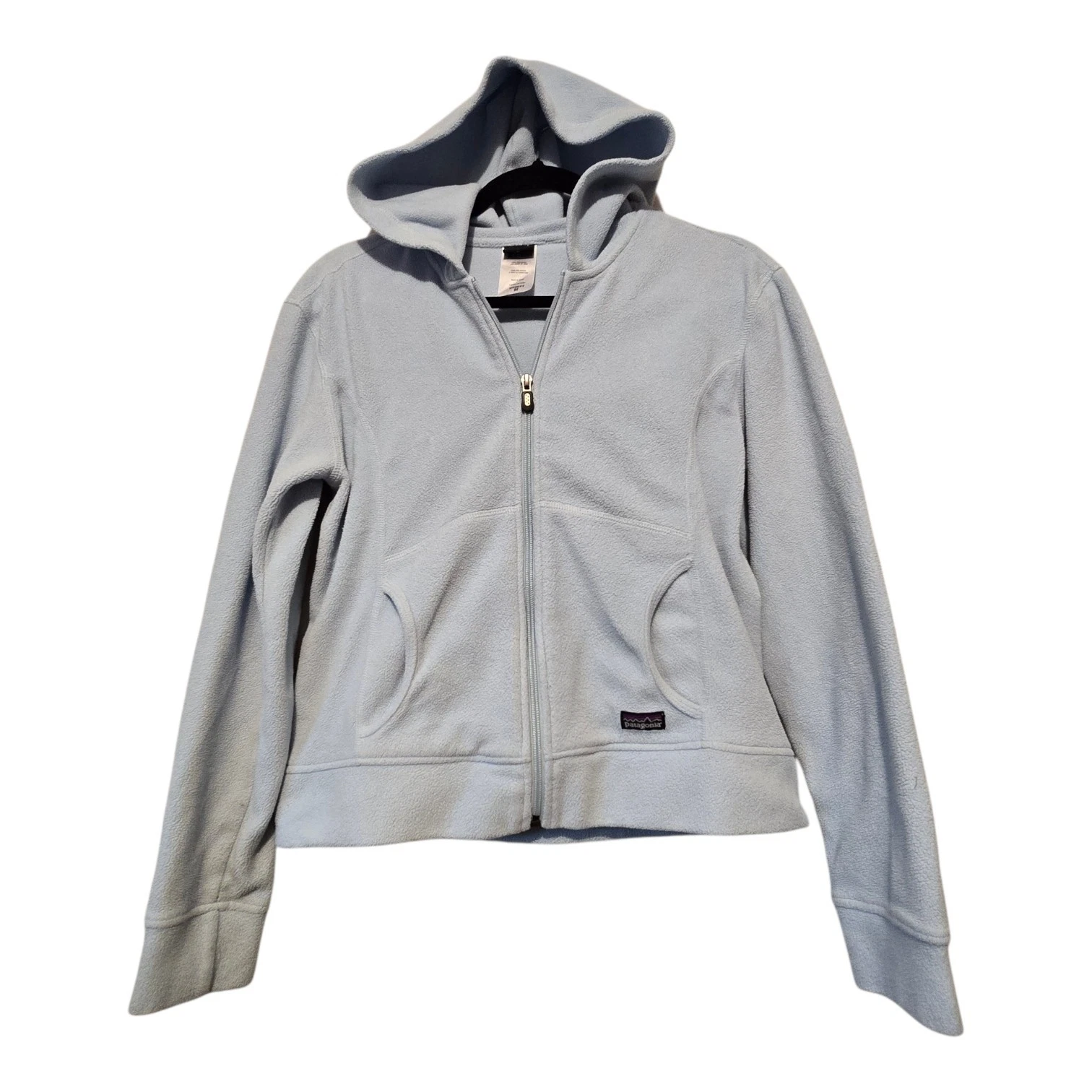 Patagonia Full Zip Fleece Hoodie Jacket Women's SM Blue Outdoor Hiking Cozy