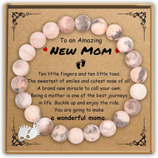 New Mom Christmas Gifts for Mom to Be, Cross Bracelet as Religious Gift Granddau