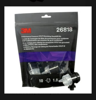 #ad #ad 3M Performance Pressure HVLP Atomizing Head Refill Kit 26818 Clear1.8 10 pack $32.00