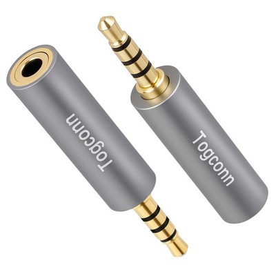 3.5mm TRS to TRRS Adapter 2Pack for Smartphone and Laptop Audio Connection
