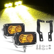 Tacoma Hood Ditch Light Brackets with 3" 50W LED Pod Lights Y-Light Bracket