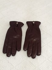 Brown Leather Gloves Size Small Snaps Wilson Leather