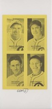 1977 Exhibits 4-in-1 Reprints Freddie Lindstrom Billy Herman Kiki Cuyler HOF 0b2